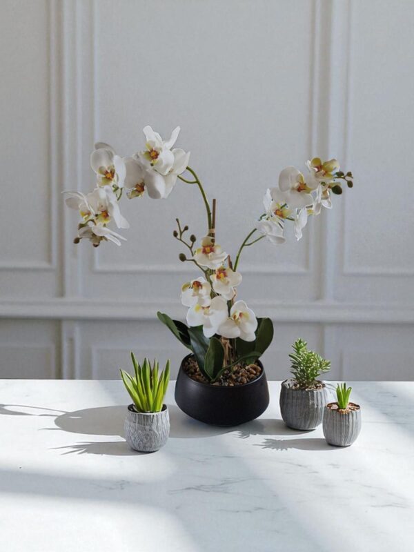 kunstplant Orchidee wit