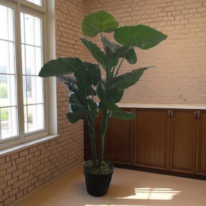 kunstplant taro in pot groen h100xd70 cm