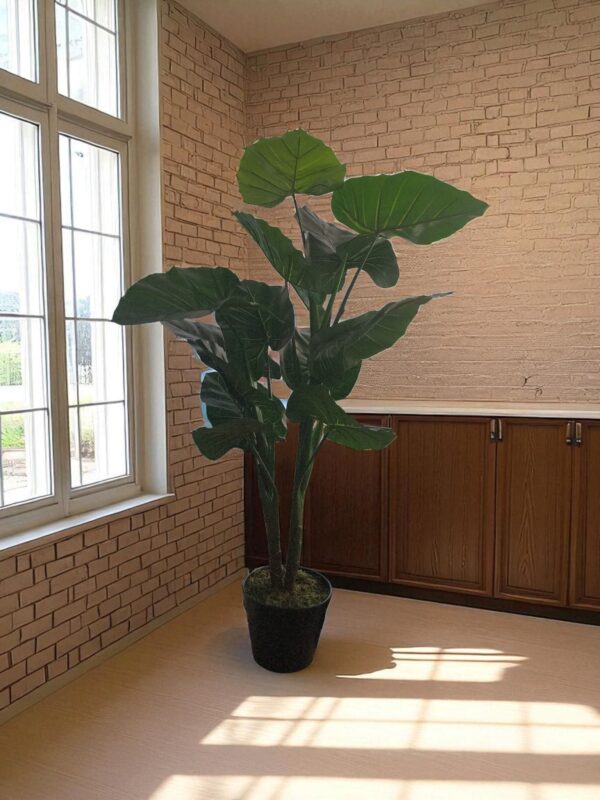 kunstplant taro in pot groen h100xd70 cm