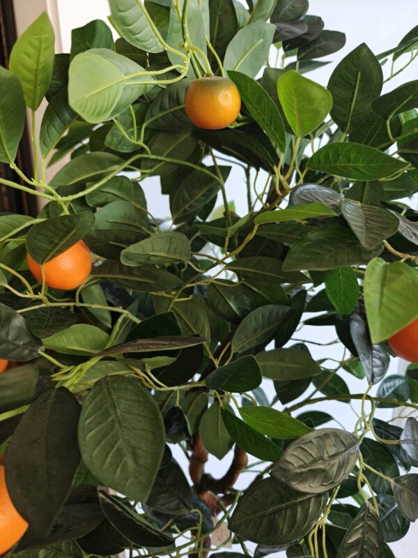 clementine kunstboom in pot h 150 cm groen - Afbeelding 2