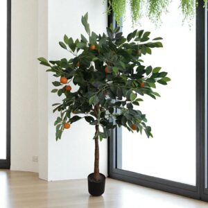 clementine kunstboom in pot h 150 cm groen